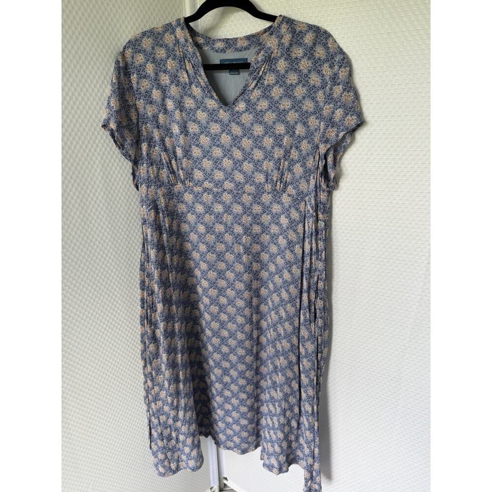 April Cornell XL Floral Blue Cottage Core Summer Sun Dress Pockets - Picture 11 of 14